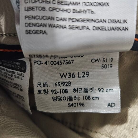 DOCKERS SMART FLEX 360 Chino Pants Sz 36x29 Black Mens Casual Work Flexable - Picture 10 of 10